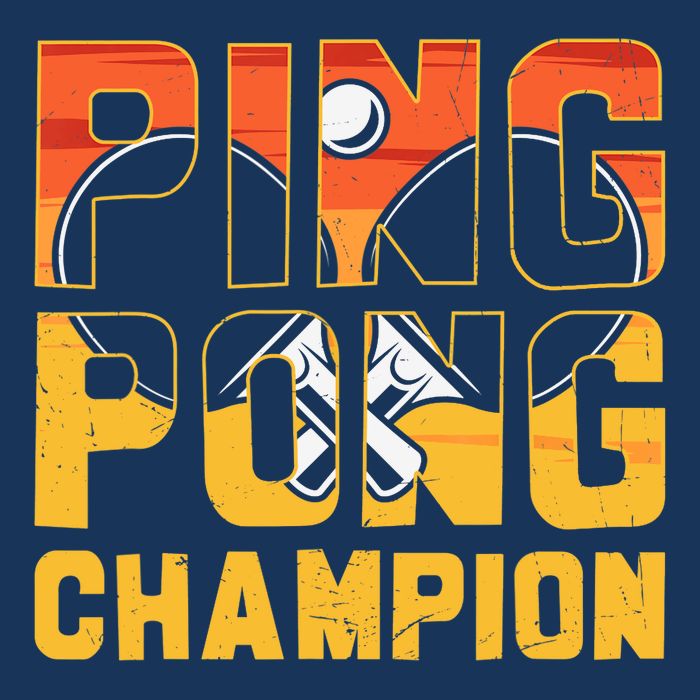 Ping Pong Champion Funny Table Tennis Player Retro Performance Shirt