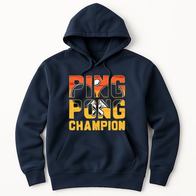 Ping Pong Champion Funny Table Tennis Player Retro Hoodie