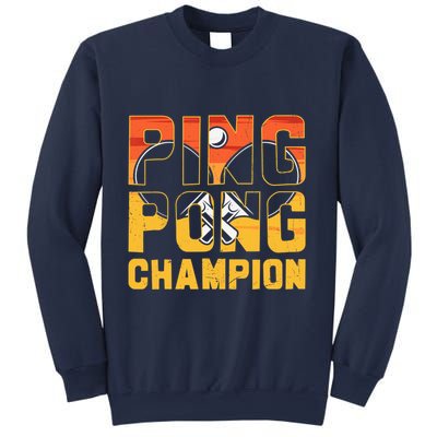 Ping Pong Champion Funny Table Tennis Player Retro Sweatshirt