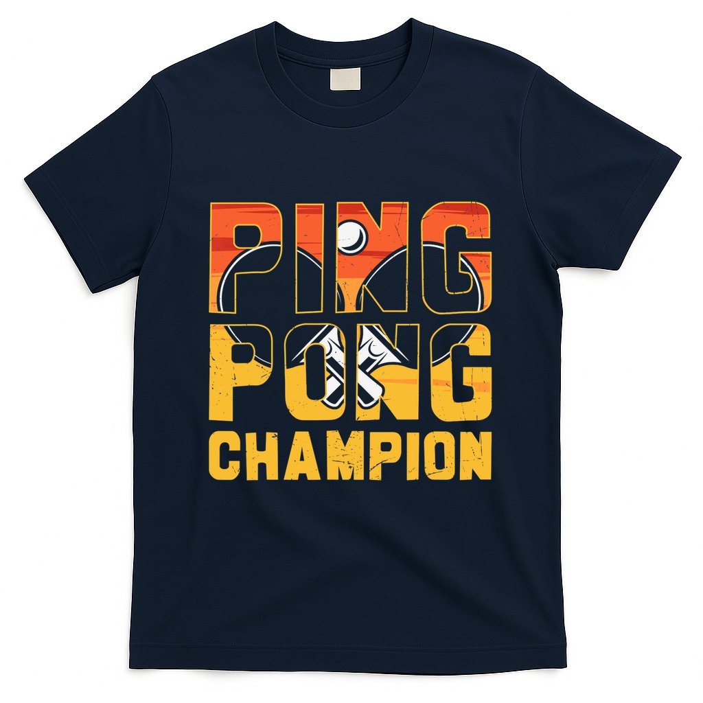 Ping Pong Champion Funny Table Tennis Player Retro T-Shirt