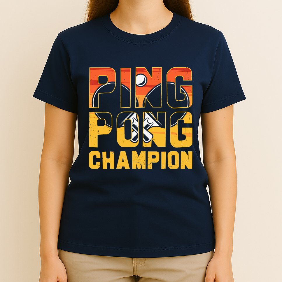 Ping Pong Champion Funny Table Tennis Player Retro T-Shirt