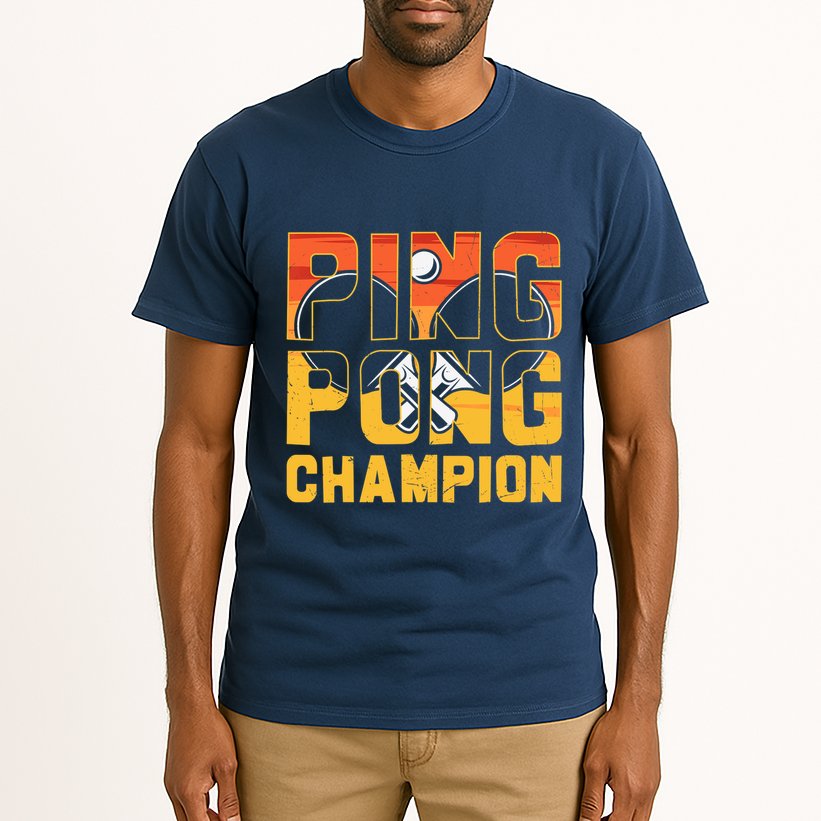 Ping Pong Champion Funny Table Tennis Player Retro Tall T-Shirt