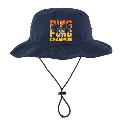 Ping Pong Champion Funny Table Tennis Player Retro Bucket Hat