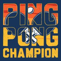 Ping Pong Champion Funny Table Tennis Player Retro Bucket Hat