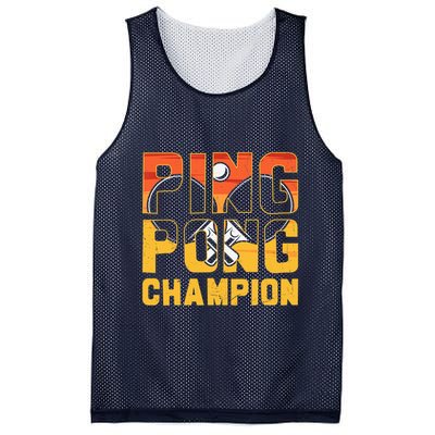 Ping Pong Champion Funny Table Tennis Player Retro Mesh Reversible Basketball Jersey Tank