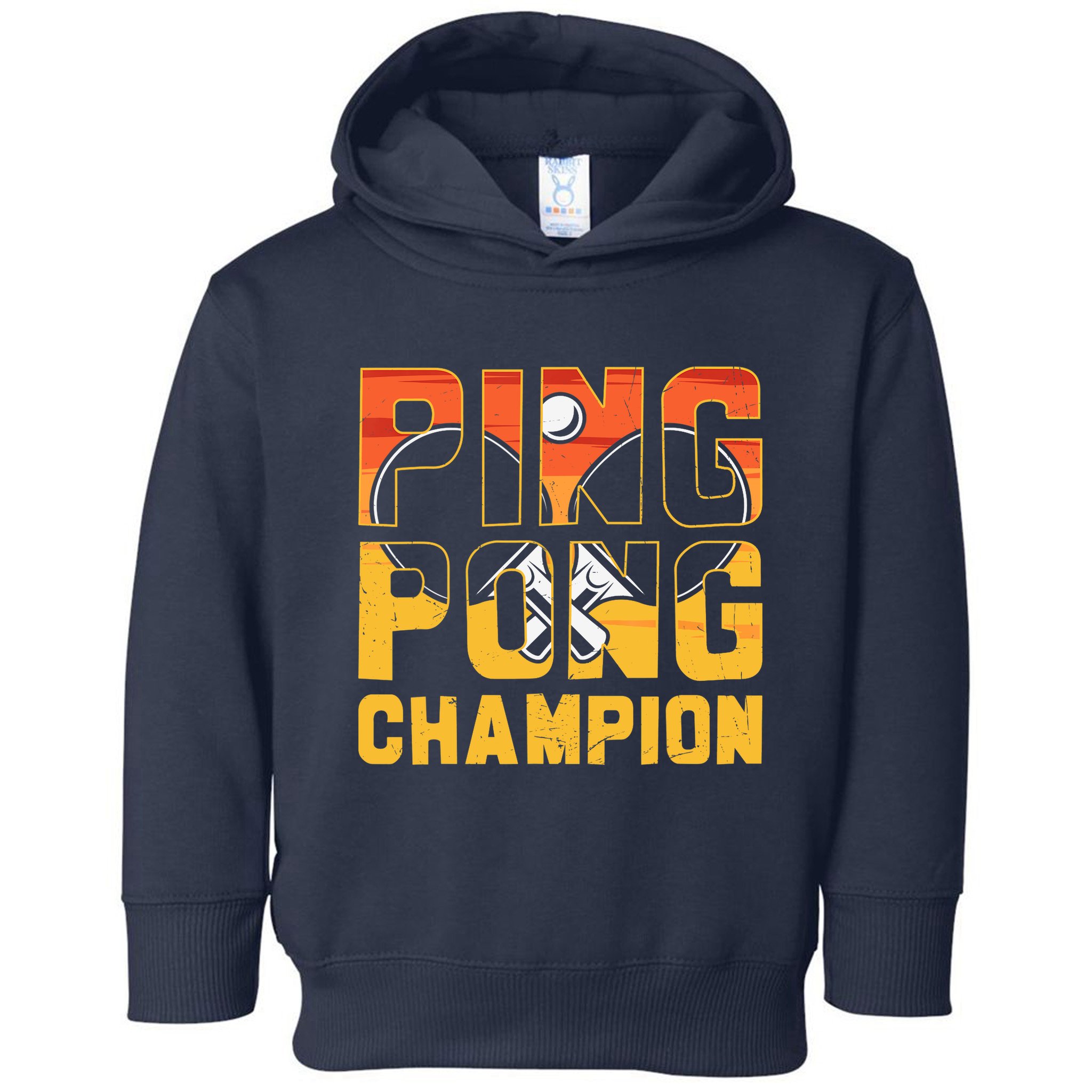Ping Pong Champion Funny Table Tennis Player Retro Toddler Hoodie