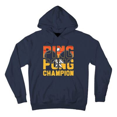 Ping Pong Champion Funny Table Tennis Player Retro Tall Hoodie