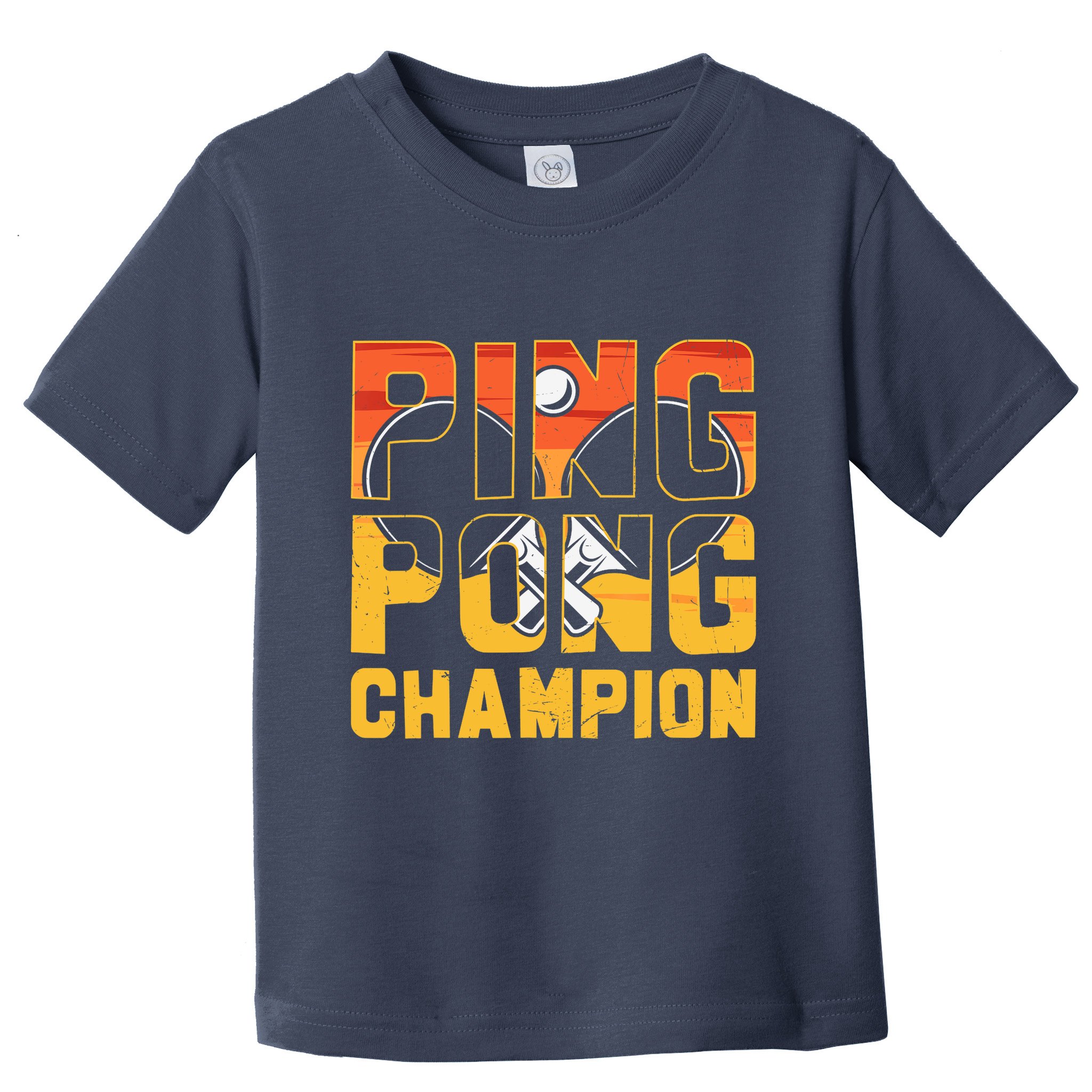 Ping Pong Champion Funny Table Tennis Player Retro Toddler T-Shirt