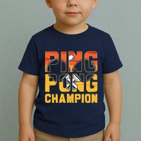 Ping Pong Champion Funny Table Tennis Player Retro Toddler T-Shirt