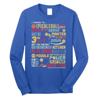 Pickleball Player Coach Funny Pickleball Pledge Gift For Fan Long Sleeve Shirt