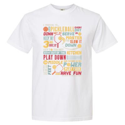 Pickleball Player Coach Funny Pickleball Pledge Gift For Fan Garment-Dyed Heavyweight T-Shirt