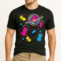 Pan Pride Cat In Space Pansexual Cooling Performance Crew T-Shirt