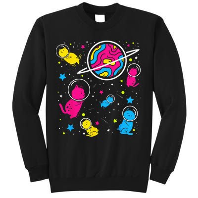 Pan Pride Cat In Space Pansexual Sweatshirt