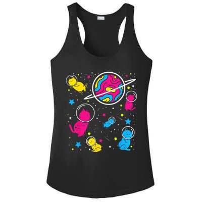 Pan Pride Cat In Space Pansexual Ladies PosiCharge Competitor Racerback Tank
