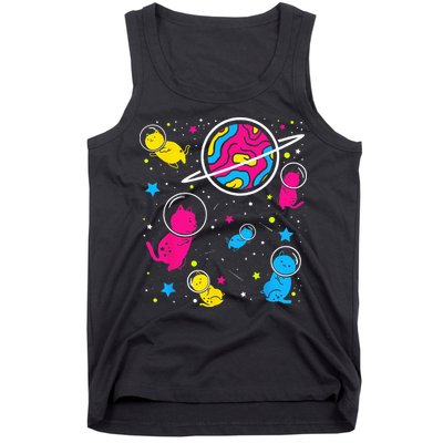 Pan Pride Cat In Space Pansexual Tank Top