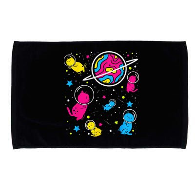 Pan Pride Cat In Space Pansexual Microfiber Hand Towel