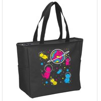 Pan Pride Cat In Space Pansexual Zip Tote Bag