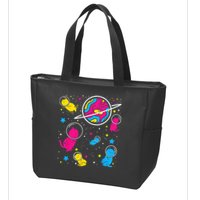 Pan Pride Cat In Space Pansexual Zip Tote Bag