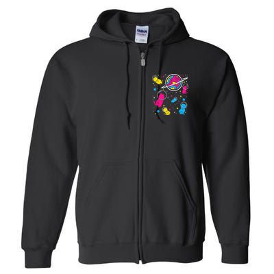 Pan Pride Cat In Space Pansexual Full Zip Hoodie