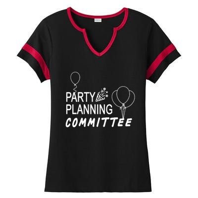 Party Planning Committee Ladies Halftime Notch Neck Tee