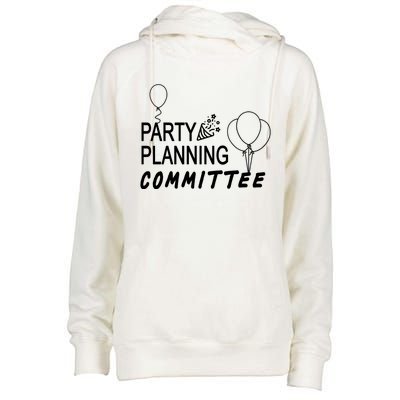 Party Planning Committee Womens Funnel Neck Pullover Hood