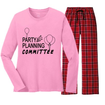 Party Planning Committee Women's Long Sleeve Flannel Pajama Set 