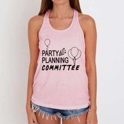 Party Planning Committee Women's Knotted Racerback Tank