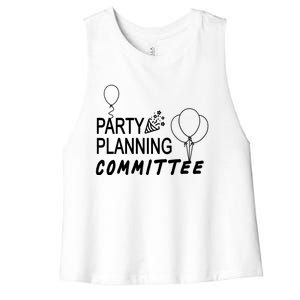 Party Planning Committee Women's Racerback Cropped Tank