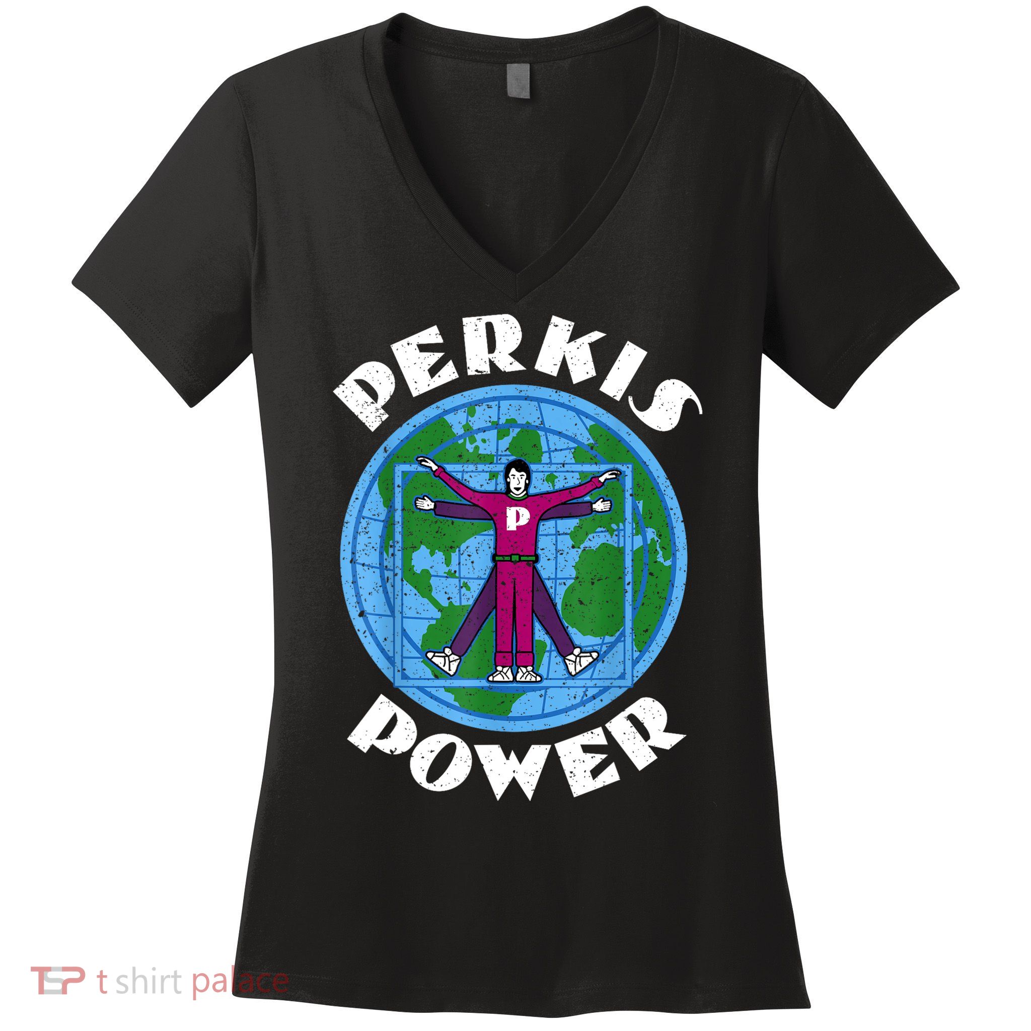 Perkis Power Camp Counselor Unisex Women's V-Neck T-Shirt