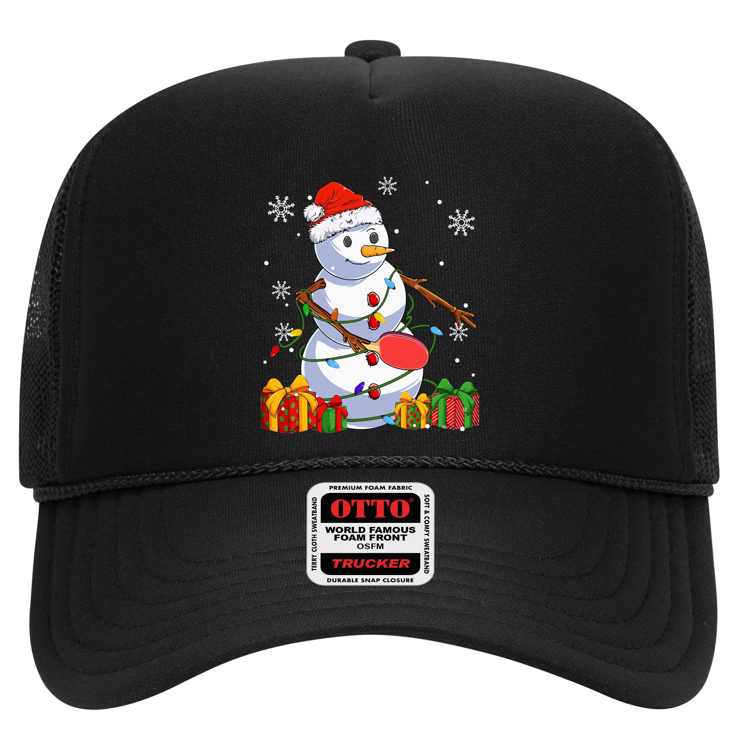 Ping Pong Christmas Snowman Wearing Santa Hat Pajamas Hat