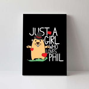 Punxsy Phils Cute Groundhog Day Holiday Design Canvas