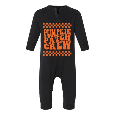 Pumpkin Patch Crew Matching Family Retro Halloween Groovy Infant Fleece One Piece