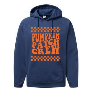 Pumpkin Patch Crew Matching Family Retro Halloween Groovy Performance Fleece Hoodie