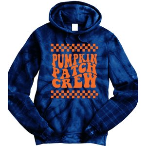 Pumpkin Patch Crew Matching Family Retro Halloween Groovy Tie Dye Hoodie