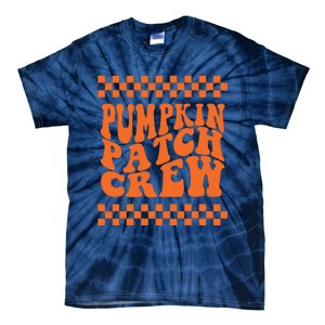 Pumpkin Patch Crew Matching Family Retro Halloween Groovy Tie-Dye T-Shirt