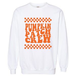 Pumpkin Patch Crew Matching Family Retro Halloween Groovy Garment-Dyed Sweatshirt