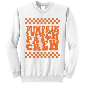 Pumpkin Patch Crew Matching Family Retro Halloween Groovy Sweatshirt