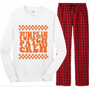 Pumpkin Patch Crew Matching Family Retro Halloween Groovy Long Sleeve Pajama Set