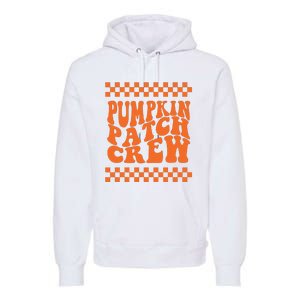 Pumpkin Patch Crew Matching Family Retro Halloween Groovy Premium Hoodie