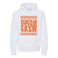 Pumpkin Patch Crew Matching Family Retro Halloween Groovy Premium Hoodie