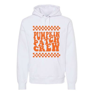 Pumpkin Patch Crew Matching Family Retro Halloween Groovy Premium Hoodie