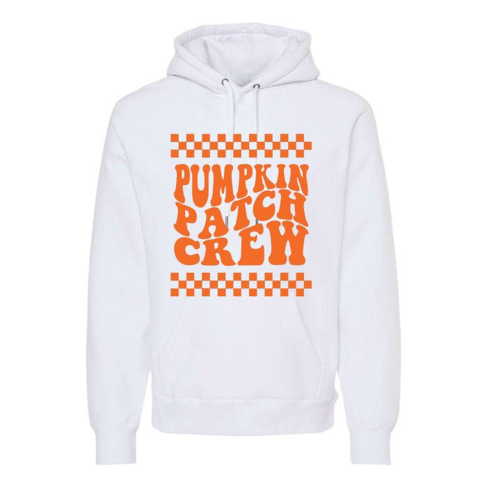 Pumpkin Patch Crew Matching Family Retro Halloween Groovy Premium Hoodie