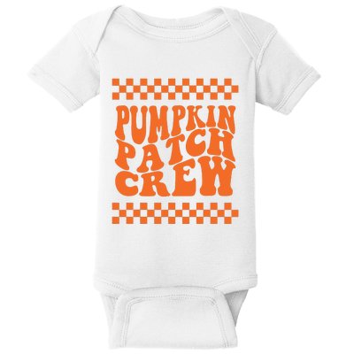 Pumpkin Patch Crew Matching Family Retro Halloween Groovy Baby Bodysuit