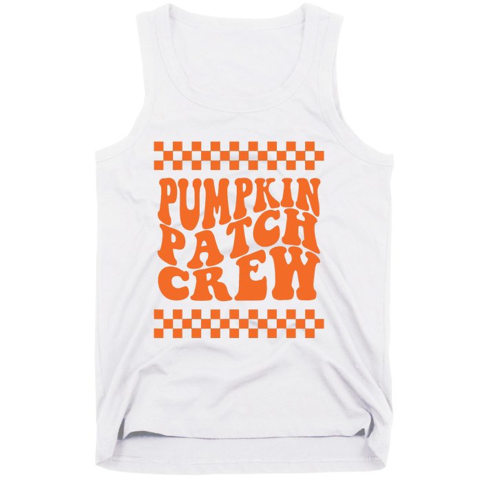 Pumpkin Patch Crew Matching Family Retro Halloween Groovy Tank Top