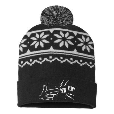 Pew Pew Cute USA-Made Snowflake Beanie