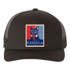 Politically Purrfect Cats For Kamala Harris 2024 President Yupoong Adult 5-Panel Trucker Hat