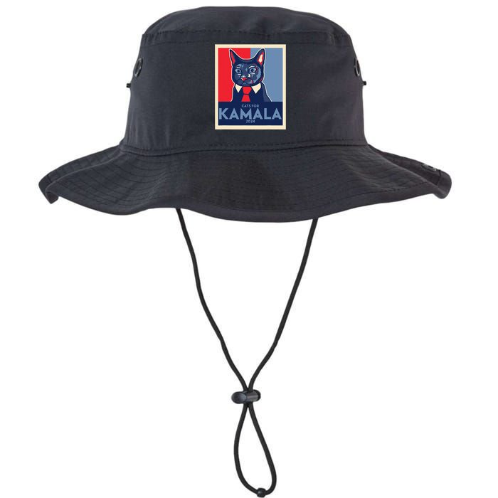 Politically Purrfect Cats For Kamala Harris 2024 President Legacy Cool Fit Booney Bucket Hat