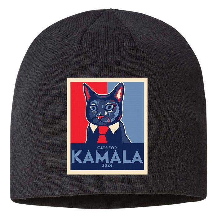 Politically Purrfect Cats For Kamala Harris 2024 President Sustainable Beanie