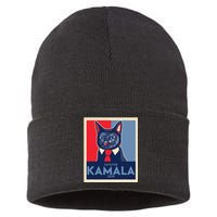 Politically Purrfect Cats For Kamala Harris 2024 President Sustainable Knit Beanie