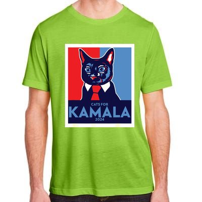 Politically Purrfect Cats For Kamala Harris 2024 President Adult ChromaSoft Performance T-Shirt